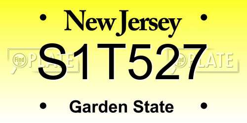 S1T527 New Jersey License Plate