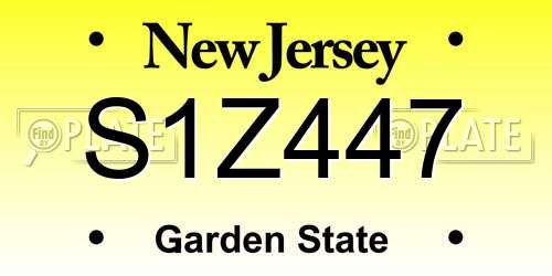 S1Z447 New Jersey License Plate