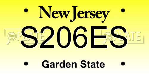S206ES New Jersey License Plate