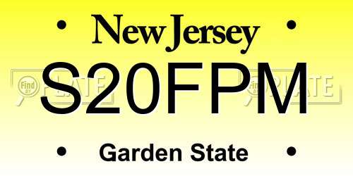 S20FPM New Jersey License Plate