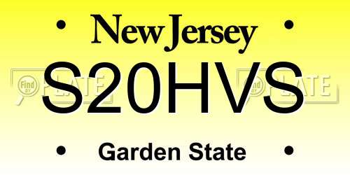S20HVS New Jersey License Plate