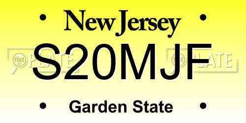 S20MJF New Jersey License Plate