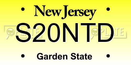 S20NTD New Jersey License Plate