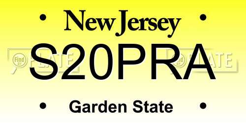 S20PRA New Jersey License Plate