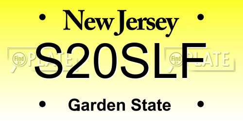 S20SLF New Jersey License Plate