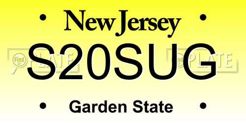 S20SUG New Jersey License Plate