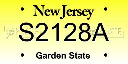 S2128A New Jersey License Plate