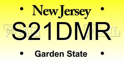 S21DMR New Jersey License Plate