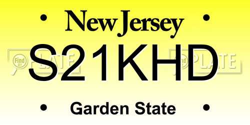 S21KHD New Jersey License Plate