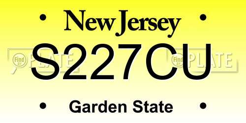 S227CU New Jersey License Plate