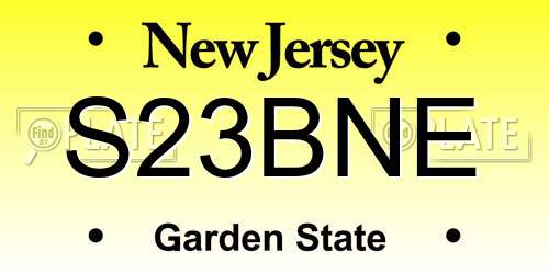 S23BNE New Jersey License Plate