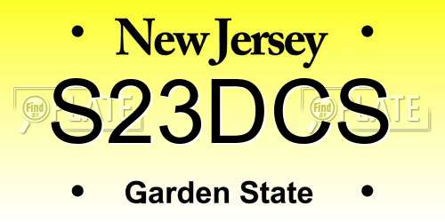 S23DCS New Jersey License Plate