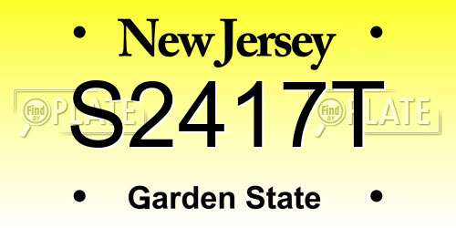 S2417T New Jersey License Plate
