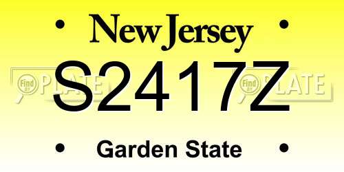S2417Z New Jersey License Plate