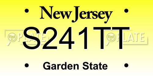 S241TT New Jersey License Plate