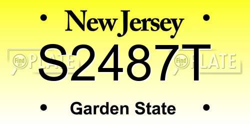 S2487T New Jersey License Plate