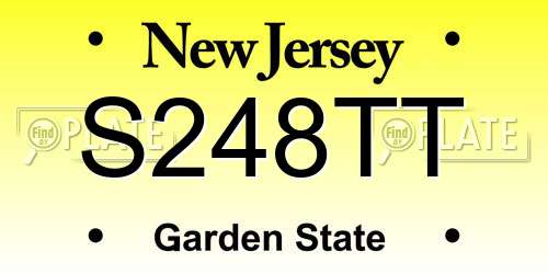 S248TT New Jersey License Plate