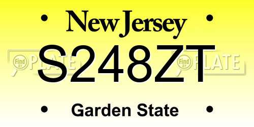 S248ZT New Jersey License Plate