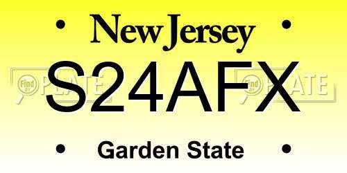 S24AFX New Jersey License Plate