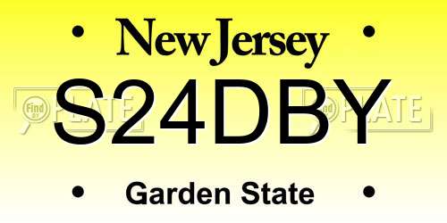 S24DBY New Jersey License Plate