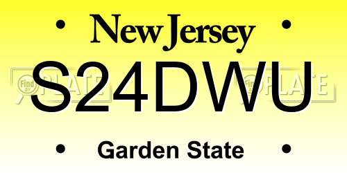 S24DWU New Jersey License Plate