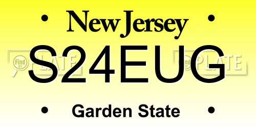 S24EUG New Jersey License Plate