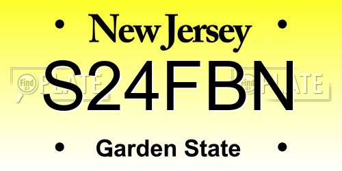 S24FBN New Jersey License Plate
