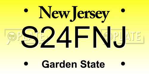 S24FNJ New Jersey License Plate