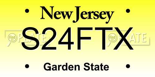 S24FTX New Jersey License Plate