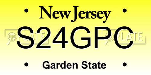 S24GPC New Jersey License Plate
