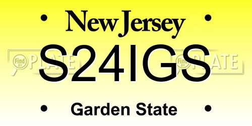 S24IGS New Jersey License Plate