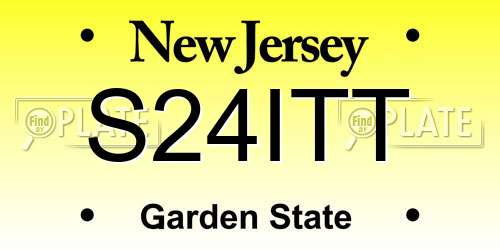 S24ITT New Jersey License Plate