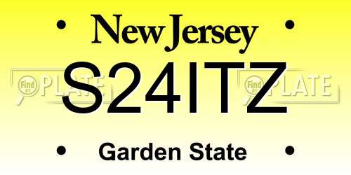 S24ITZ New Jersey License Plate