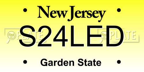 S24LED New Jersey License Plate