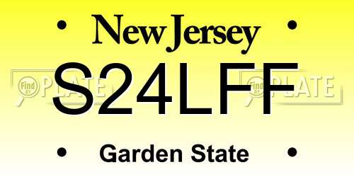 S24LFF New Jersey License Plate