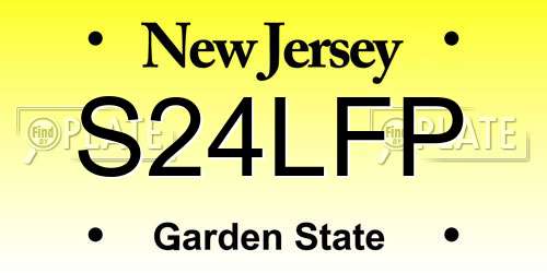 S24LFP New Jersey License Plate