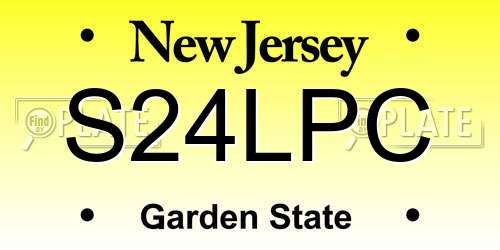 S24LPC New Jersey License Plate