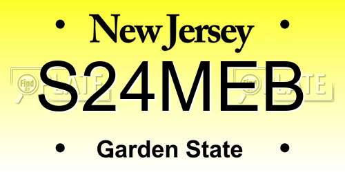 S24MEB New Jersey License Plate
