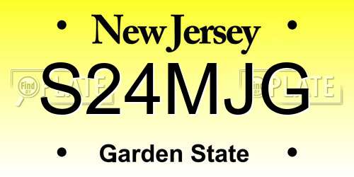 S24MJG New Jersey License Plate