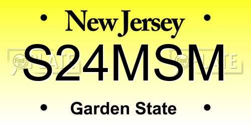S24MSM New Jersey License Plate