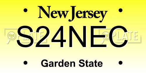 S24NEC New Jersey License Plate