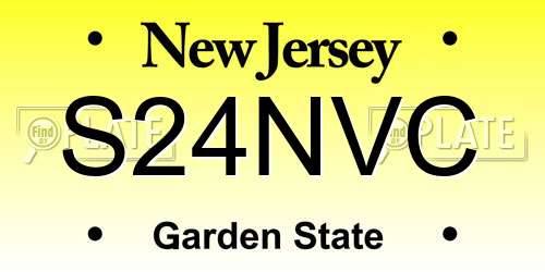 S24NVC New Jersey License Plate