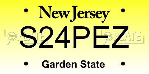 S24PEZ New Jersey License Plate