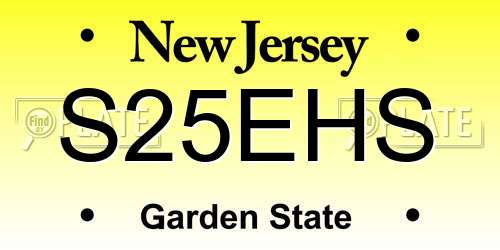 S25EHS New Jersey License Plate