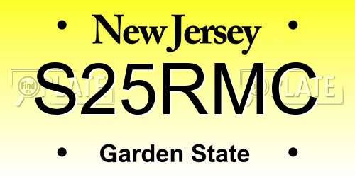 S25RMC New Jersey License Plate