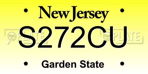 S272CU New Jersey License Plate