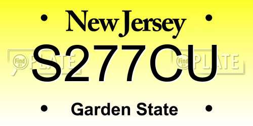 S277CU New Jersey License Plate
