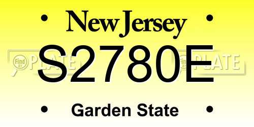 S2780E New Jersey License Plate