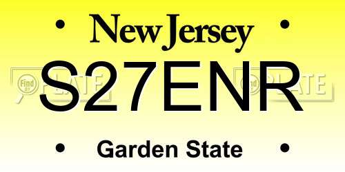 S27ENR New Jersey License Plate