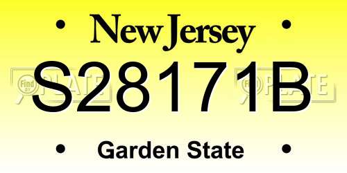 S28171B New Jersey License Plate